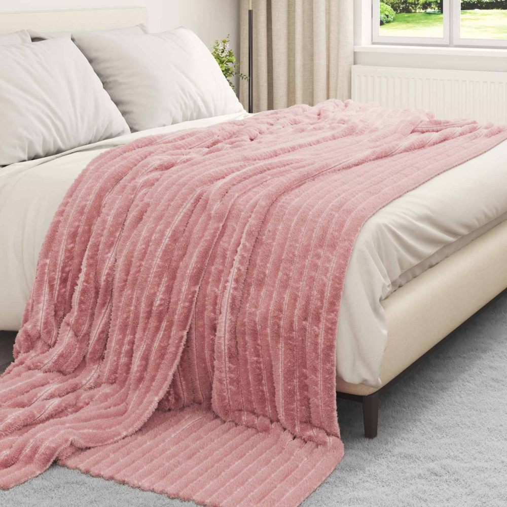 Produktbild för Kastfilt Rosa 270 x 240 cm Fleece