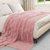 Produktbild för Kastfilt Rosa 270 x 240 cm Fleece