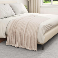 Produktbild för Filtar 6 pcs Beige 150 x 130 cm Fleece
