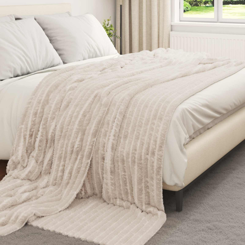 Produktbild för Filtar 6 pcs Beige 240 x 220 cm Fleece