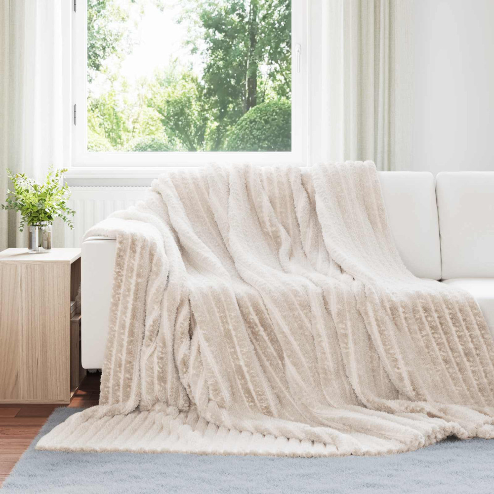 Produktbild för Filtar 6 pcs Beige 270 x 240 cm Fleece