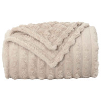 Produktbild för Filtar 6 pcs Beige 270 x 240 cm Fleece