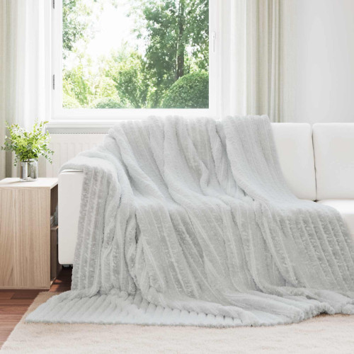 vidaXL Filtar 6 pcs Grå 240 x 220 cm Fleece