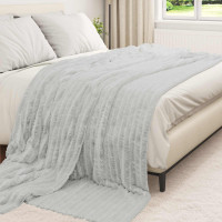 Produktbild för Filtar 6 pcs Grå 270 x 240 cm Fleece