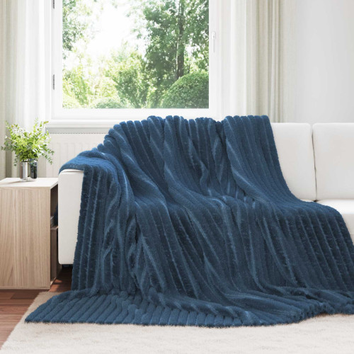 vidaXL Filtar 6 pcs Mörkblå 240 x 220 cm Fleece