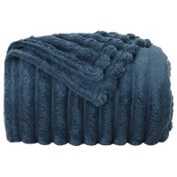 Produktbild för Filtar 6 pcs Mörkblå 240 x 220 cm Fleece