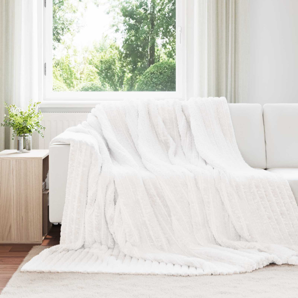 Produktbild för Filtar 6 pcs Vit 240 x 220 cm Fleece