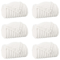 Produktbild för Filtar 6 pcs Vit 240 x 220 cm Fleece
