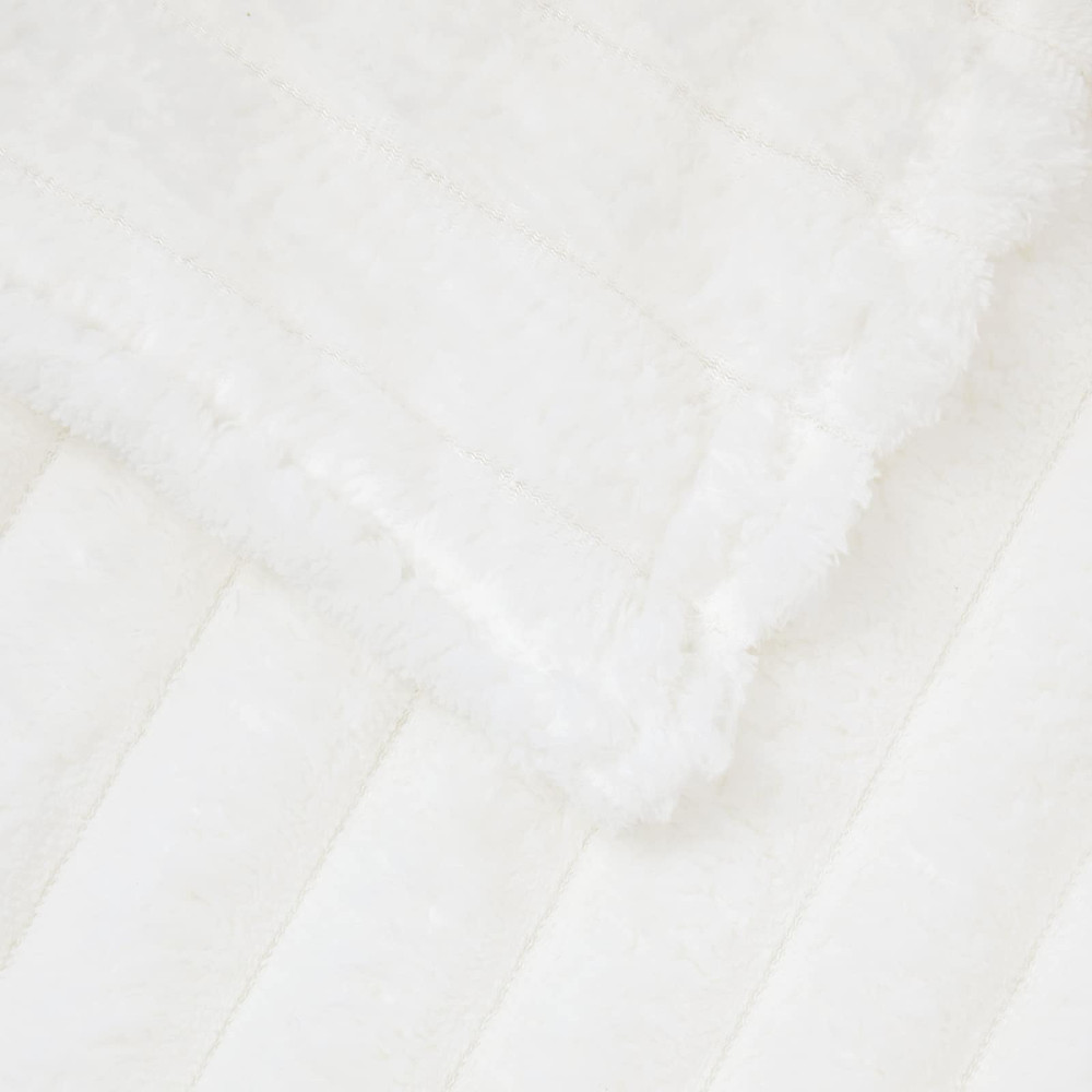 Produktbild för Filtar 6 pcs Vit 240 x 220 cm Fleece