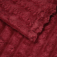 Produktbild för Filtar 6 pcs Bordeaux Röd 240 x 220 cm Fleece