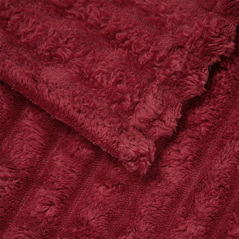 Produktbild för Filtar 6 pcs Bordeaux Röd 270 x 240 cm Fleece