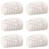 Produktbild för Filtar 6 pcs Kräm 200 x 150 cm Fleece