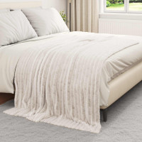 Produktbild för Filtar 6 pcs Kräm 200 x 150 cm Fleece