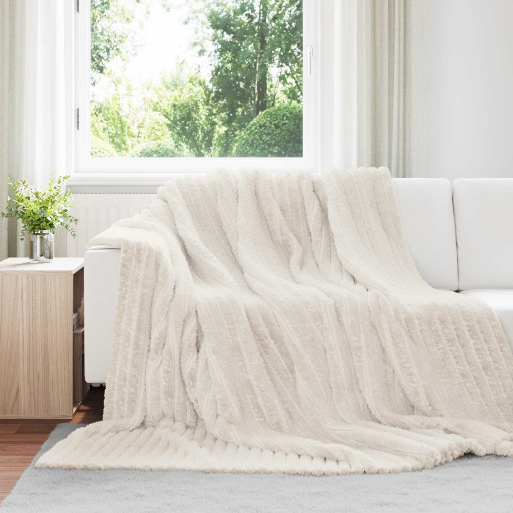 Produktbild för Filtar 6 pcs Kräm 240 x 220 cm Fleece