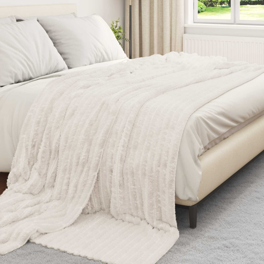 Produktbild för Filtar 6 pcs Kräm 240 x 220 cm Fleece