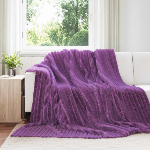 vidaXL Filtar 6 pcs Lila 240 x 220 cm Fleece