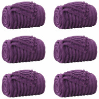 Produktbild för Filtar 6 pcs Lila 240 x 220 cm Fleece