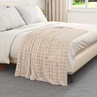 Produktbild för Kastfilt Beige 150 x 130 cm Fleece