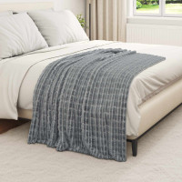 Produktbild för Kastfilt Mörkgrå 150 x 130 cm Fleece