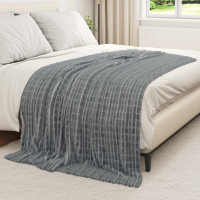 Produktbild för Kastfilt Mörkgrå 200 x 150 cm Fleece