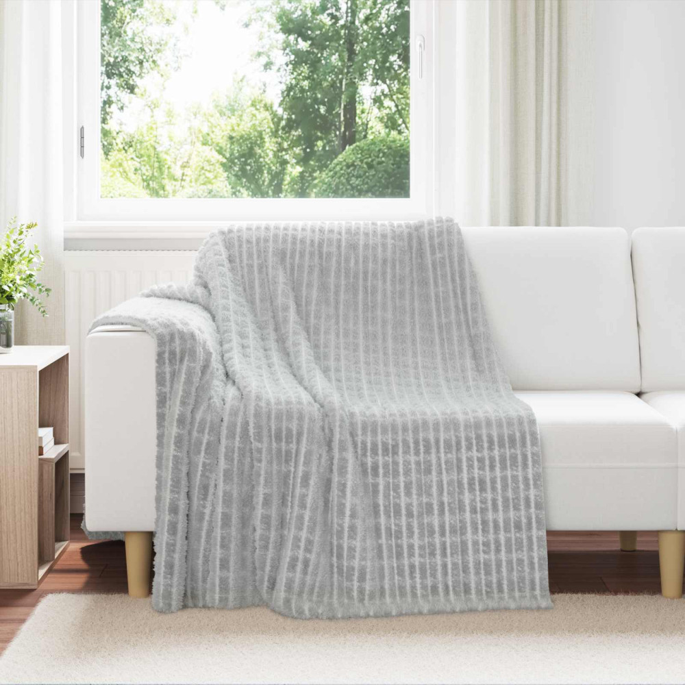 Produktbild för Kastfilt Grå 200 x 150 cm Fleece