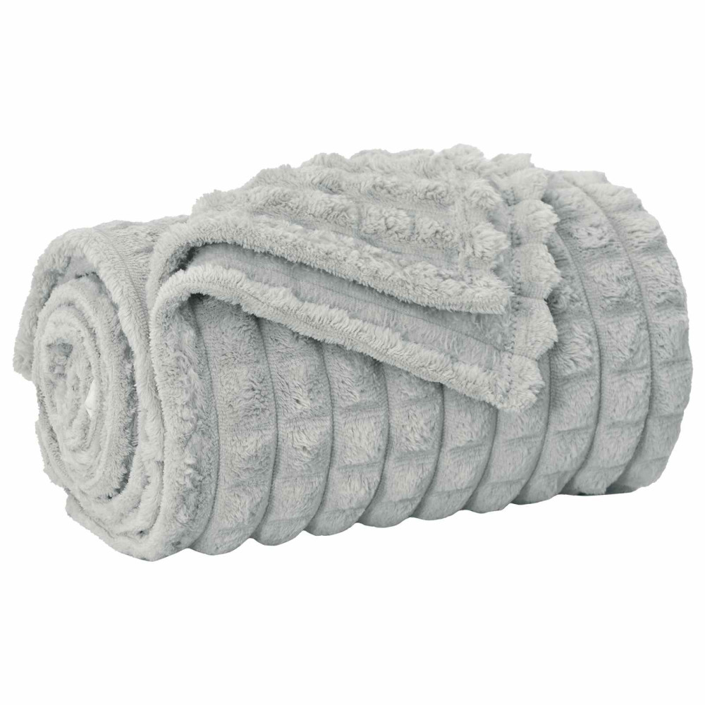 Produktbild för Kastfilt Grå 240 x 220 cm Fleece