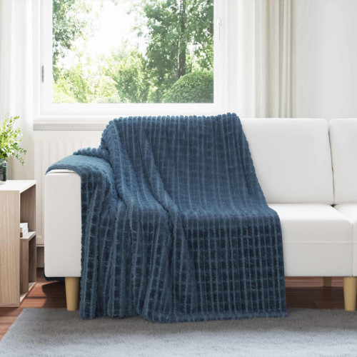 vidaXL Kastfilt Mörkblå 200 x 150 cm Fleece
