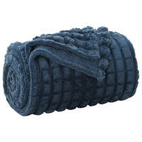 Produktbild för Kastfilt Mörkblå 200 x 150 cm Fleece