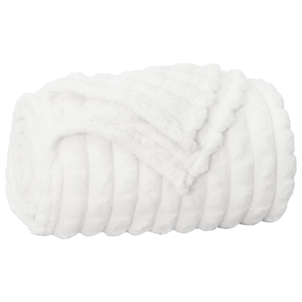 Produktbild för Kastfilt Vit 240 x 220 cm Fleece