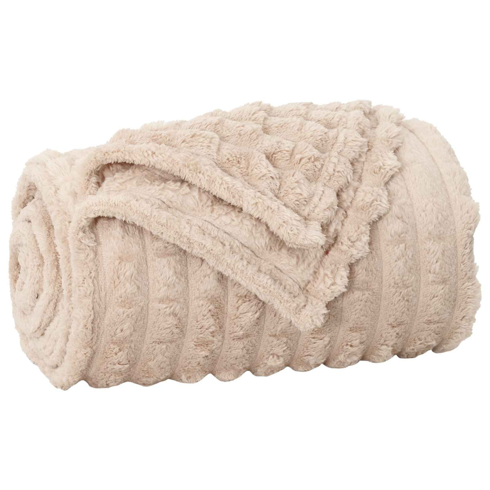 Produktbild för Filtar 6 pcs Beige 240 x 220 cm Fleece