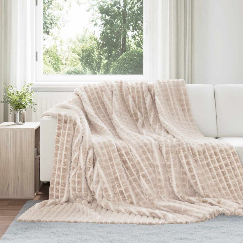 Produktbild för Filtar 6 pcs Beige 270 x 240 cm Fleece