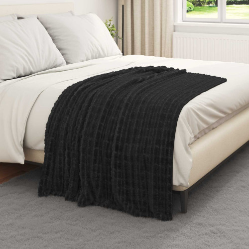 vidaXL Filtar 6 pcs Svart 150 x 130 cm Fleece