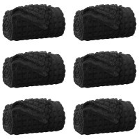 Produktbild för Filtar 6 pcs Svart 150 x 130 cm Fleece