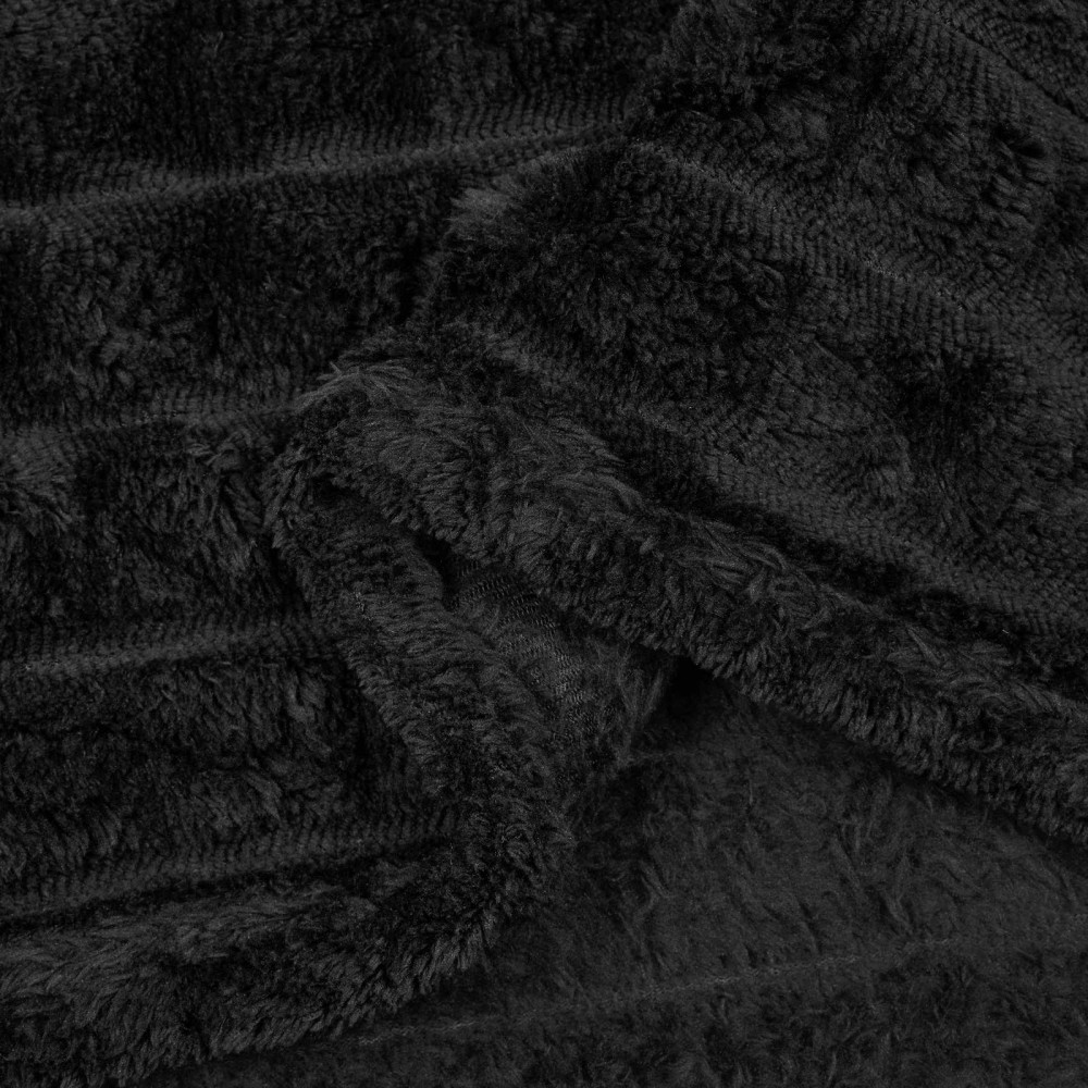 Produktbild för Filtar 6 pcs Svart 150 x 130 cm Fleece