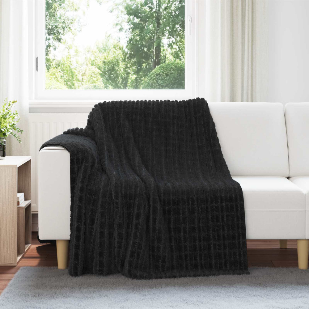 Produktbild för Filtar 6 pcs Svart 200 x 150 cm Fleece