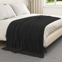Produktbild för Filtar 6 pcs Svart 200 x 150 cm Fleece