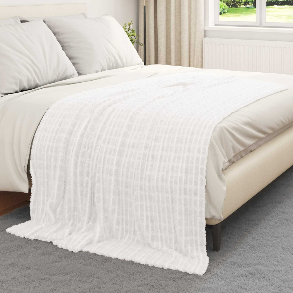 Produktbild för Filtar 6 pcs Vit 200 x 150 cm Fleece