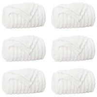 Produktbild för Filtar 6 pcs Vit 240 x 220 cm Fleece
