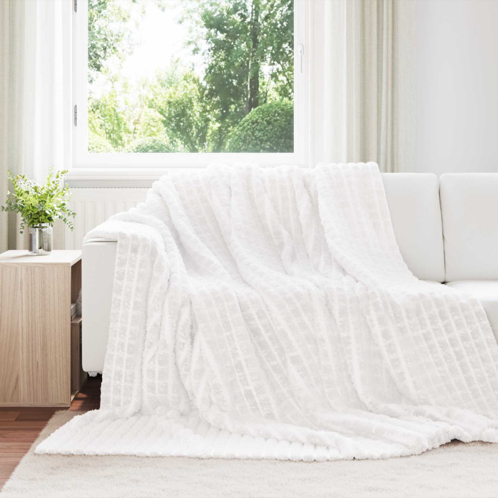 Produktbild för Filtar 6 pcs Vit 270 x 240 cm Fleece