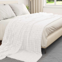 Produktbild för Filtar 6 pcs Vit 270 x 240 cm Fleece