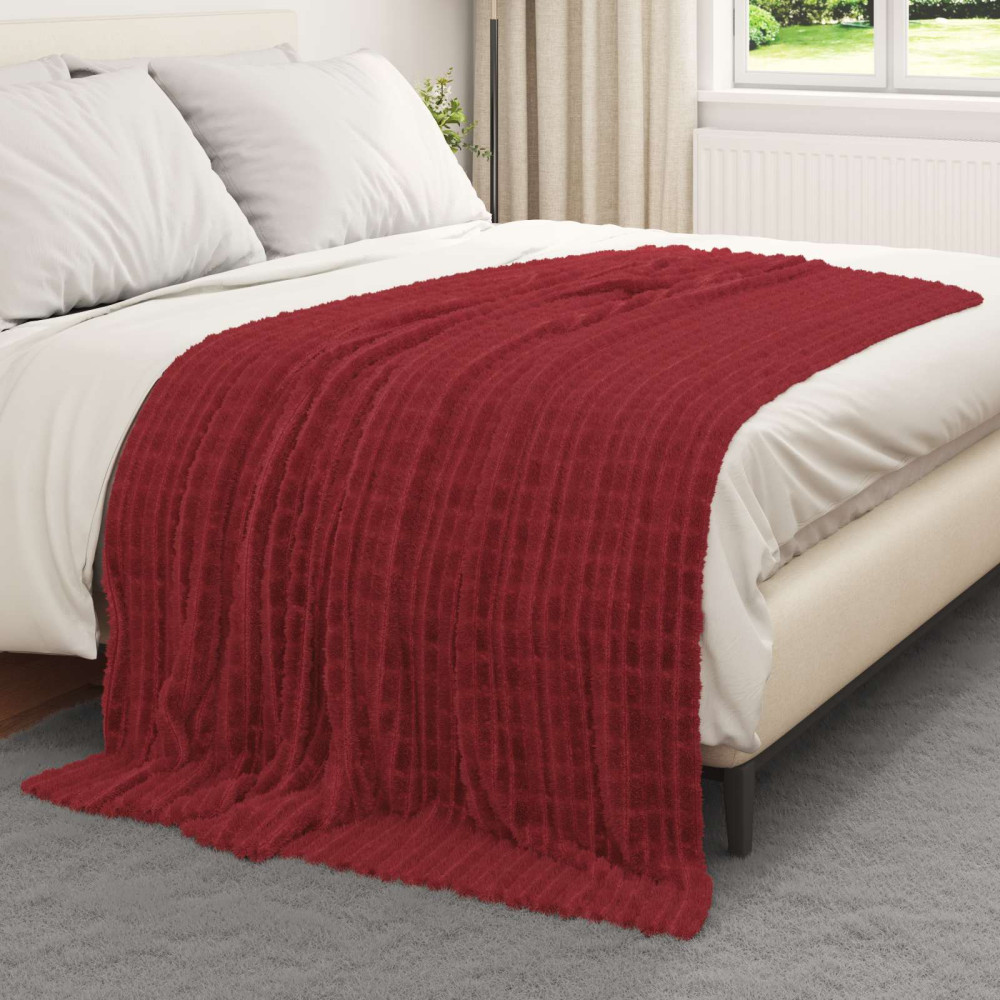 Produktbild för Filtar 6 pcs Bordeaux Röd 200 x 150 cm Fleece