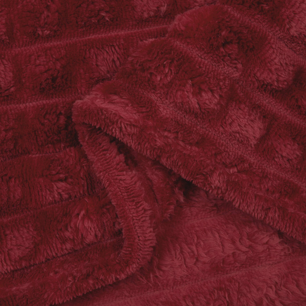 Produktbild för Filtar 6 pcs Bordeaux Röd 200 x 150 cm Fleece