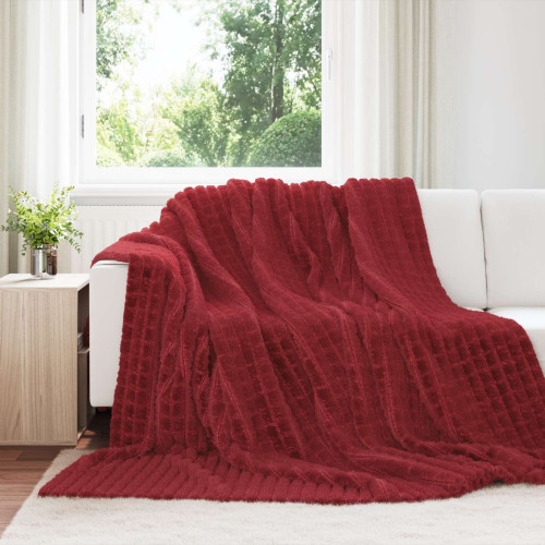 vidaXL Filtar 6 pcs Bordeaux Röd 270 x 240 cm Fleece