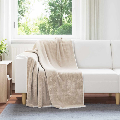 vidaXL Kastfilt Beige 130 x 150 cm Fleece