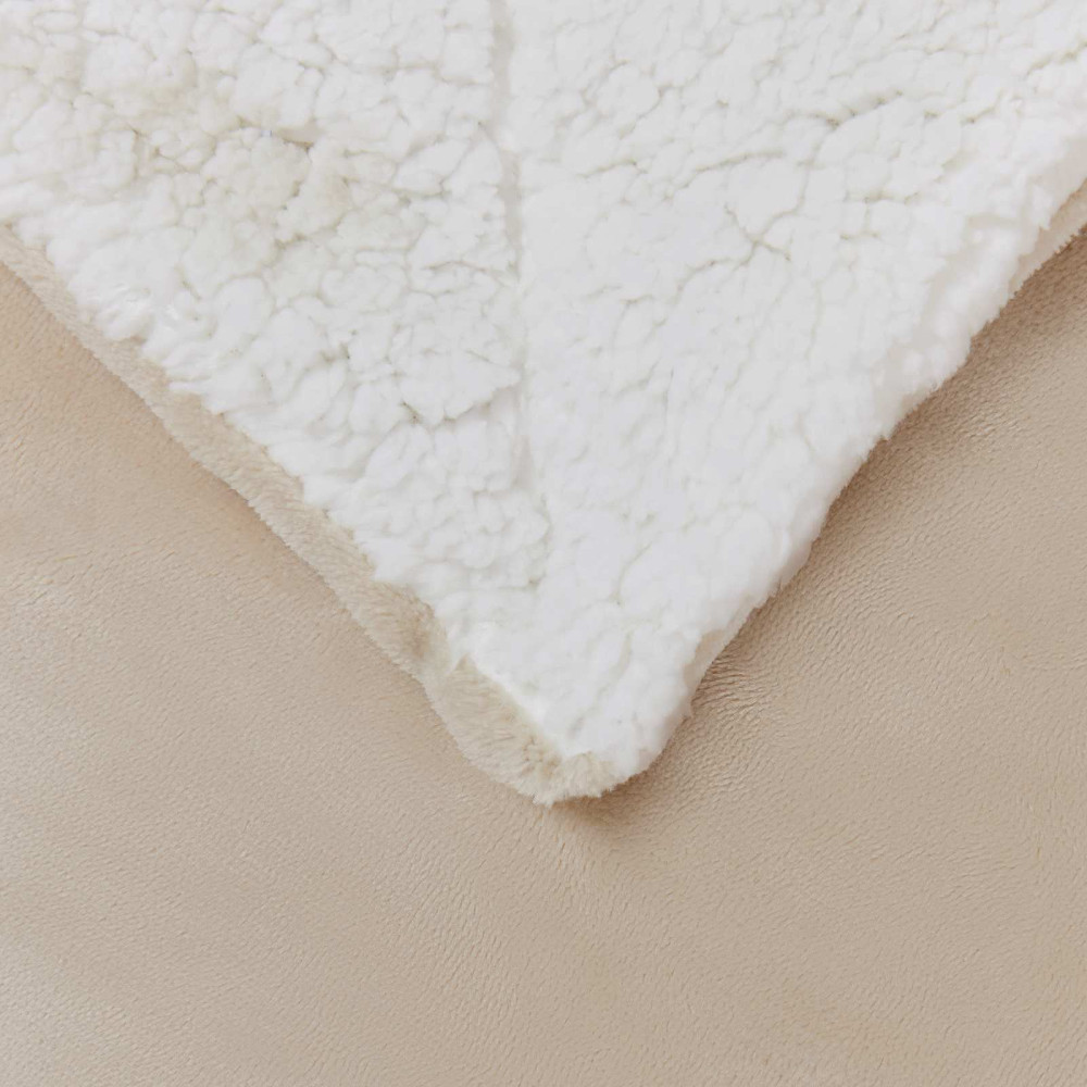 Produktbild för Kastfilt Beige 130 x 150 cm Fleece