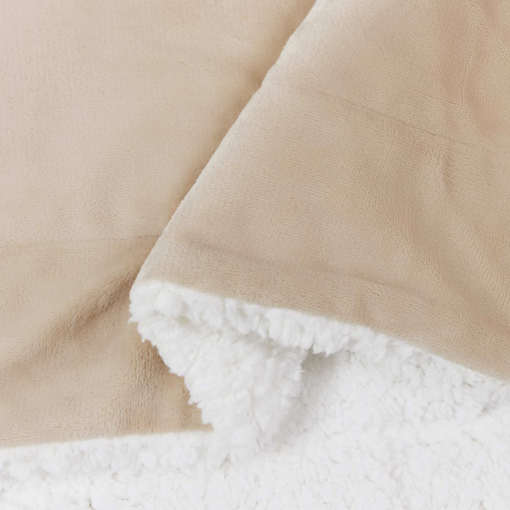 Produktbild för Kastfilt Beige 130 x 150 cm Fleece