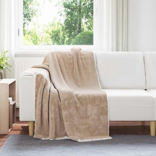 vidaXL Kastfilt Kamel 130 x 150 cm Fleece