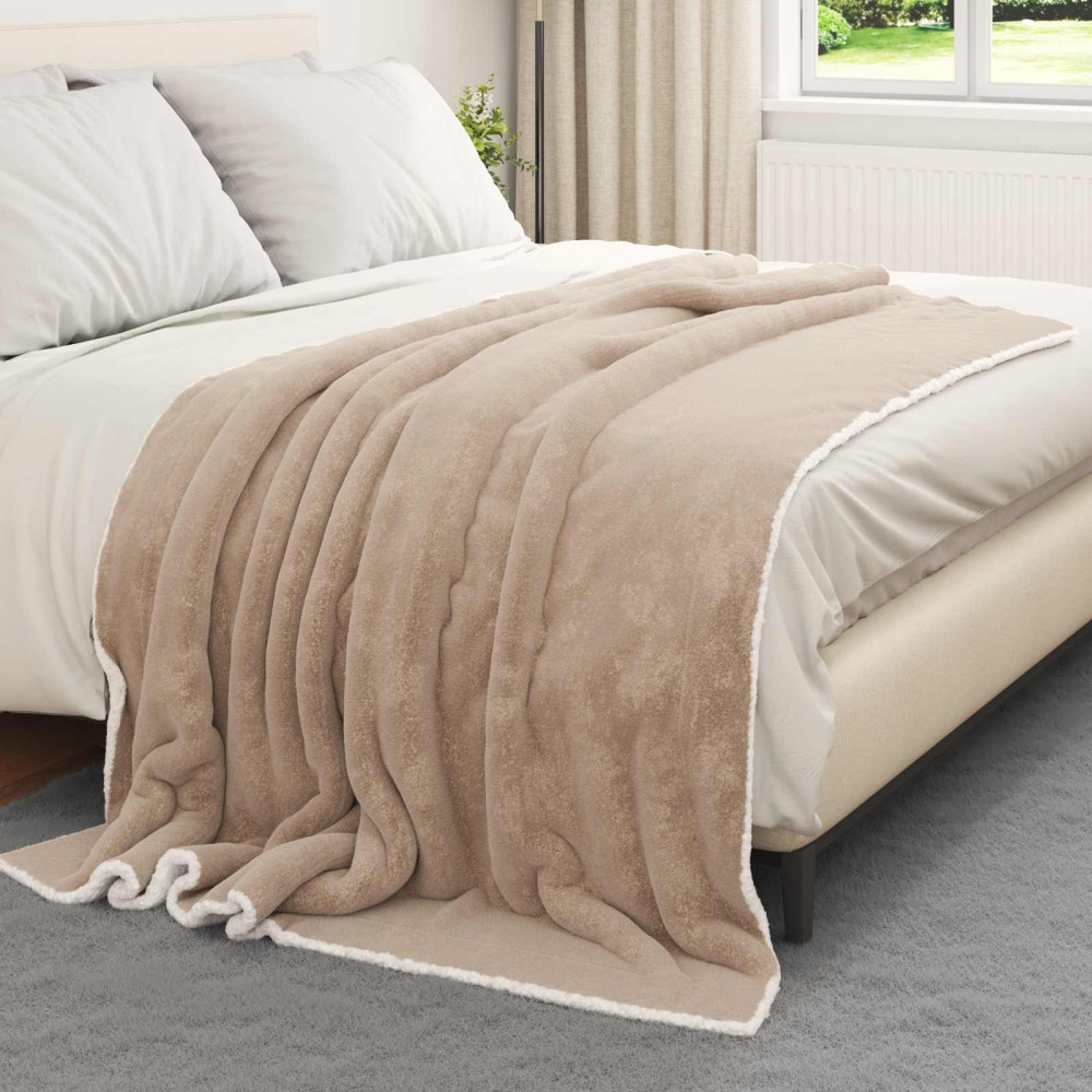 Produktbild för Kastfilt Kamel 150 x 200 cm Fleece