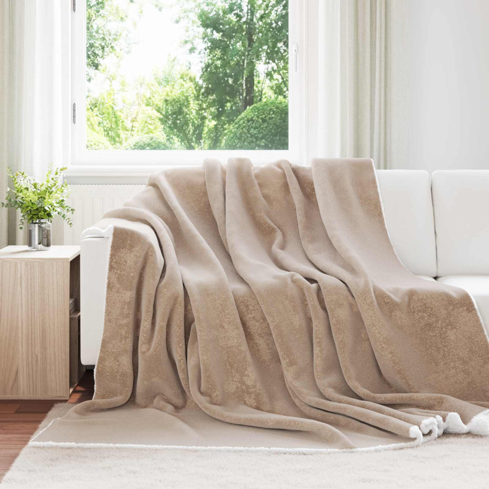 Produktbild för Kastfilt Kamel 220 x 240 cm Fleece