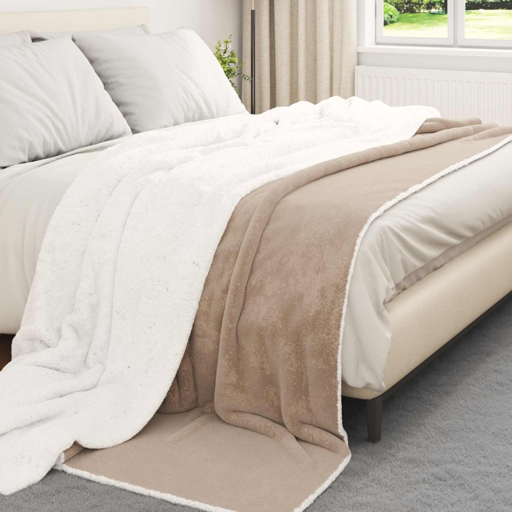 Produktbild för Kastfilt Kamel 240 x 270 cm Fleece